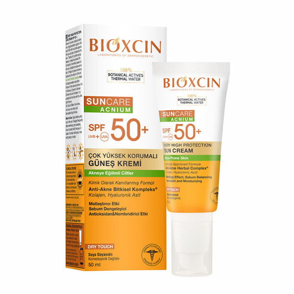 کرم ضد آفتاب بی رنگ ضد جوش بیوکسین با SPF +50