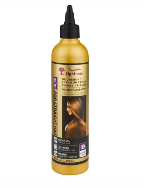 کرم مو موشکی لایتنس Lightness بعد حمام حاوی روغن آرگان کلاژن کراتین